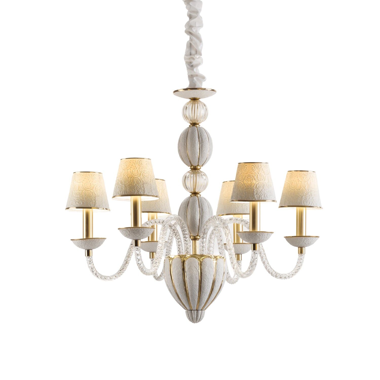 Chandeliers Amour Chandelier 6 Lights - White & Gold — Villari, collection Свет