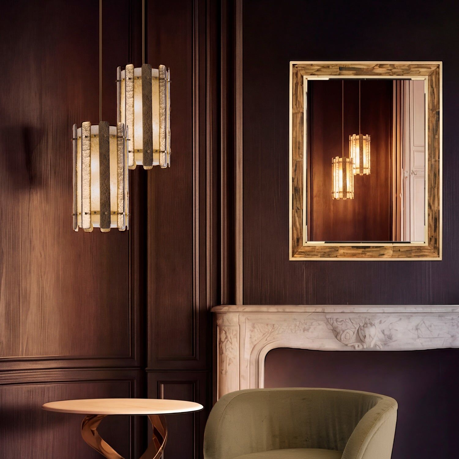 Люстра Blush Large Chandelier - Height 120 Cm - Bronze & Gold — Villari, кадр 2