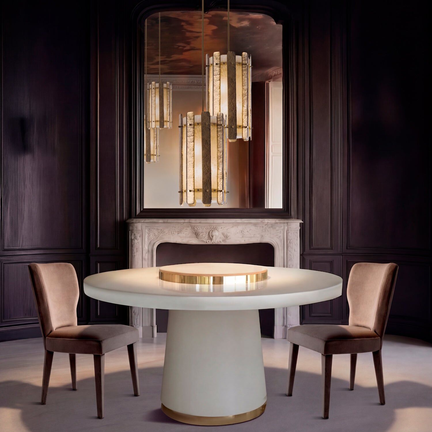 Люстра Blush Large Chandelier - Height 120 Cm - Bronze & Gold — Villari, кадр 5
