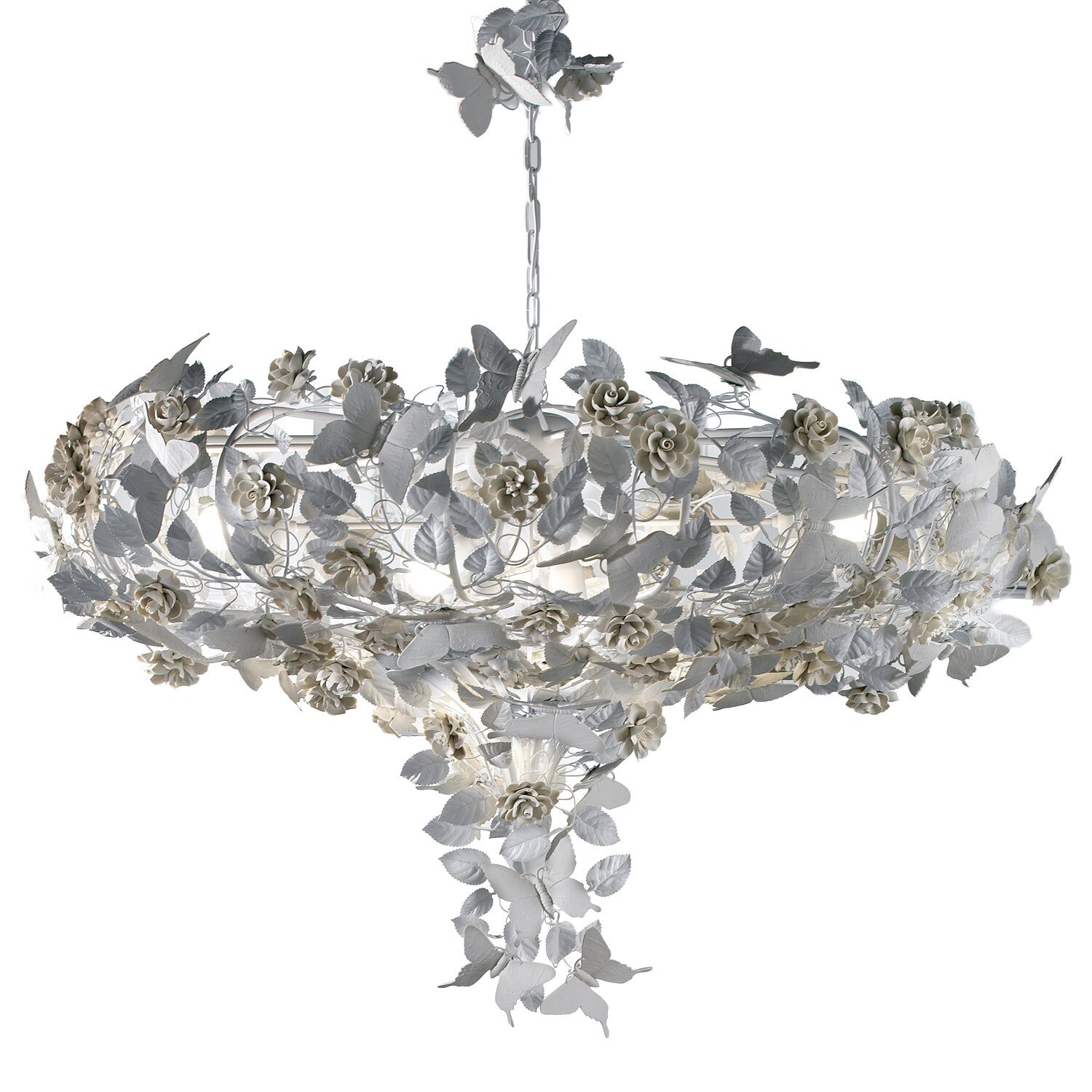 Chandeliers Butterfly 10 Lights Chandelier - White — Villari, collection Свет