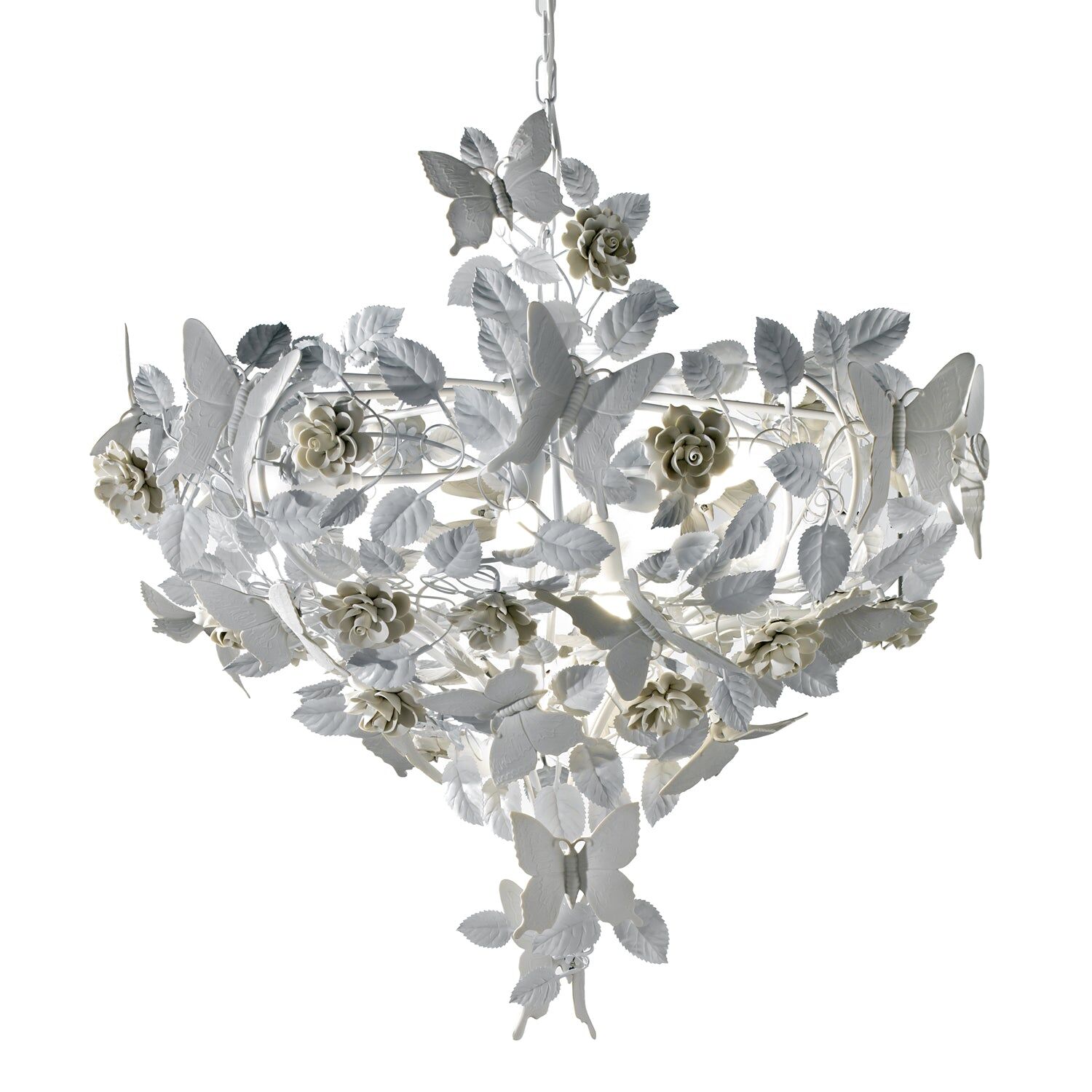 Chandeliers Butterfly 8 Light Chandelier - White — Villari, collection Свет