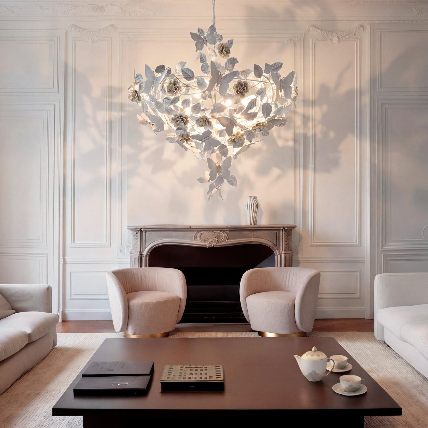 Люстра Butterfly 8 Light Chandelier - White — Villari, кадр 3