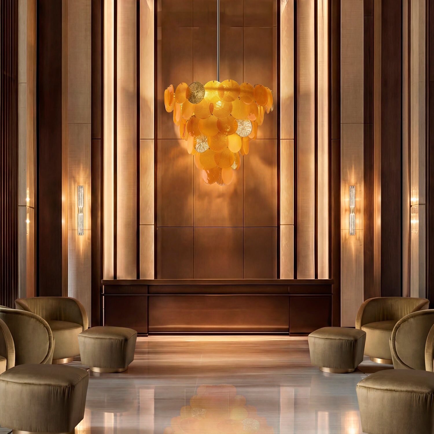 Люстра Candy Chandelier - 12 Lights - Mango & Gold — Villari, кадр 2