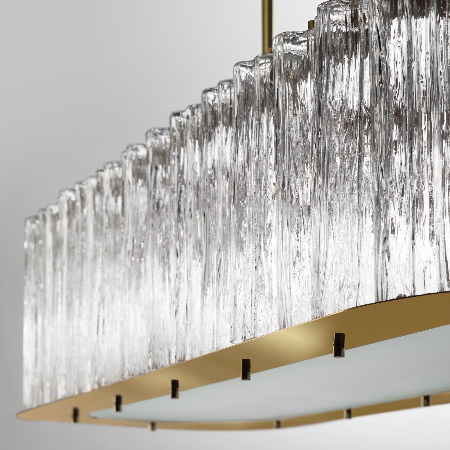 Люстра Drum Oval Chandelier - 9 Lights - Transparent & Gold — Villari, кадр 4