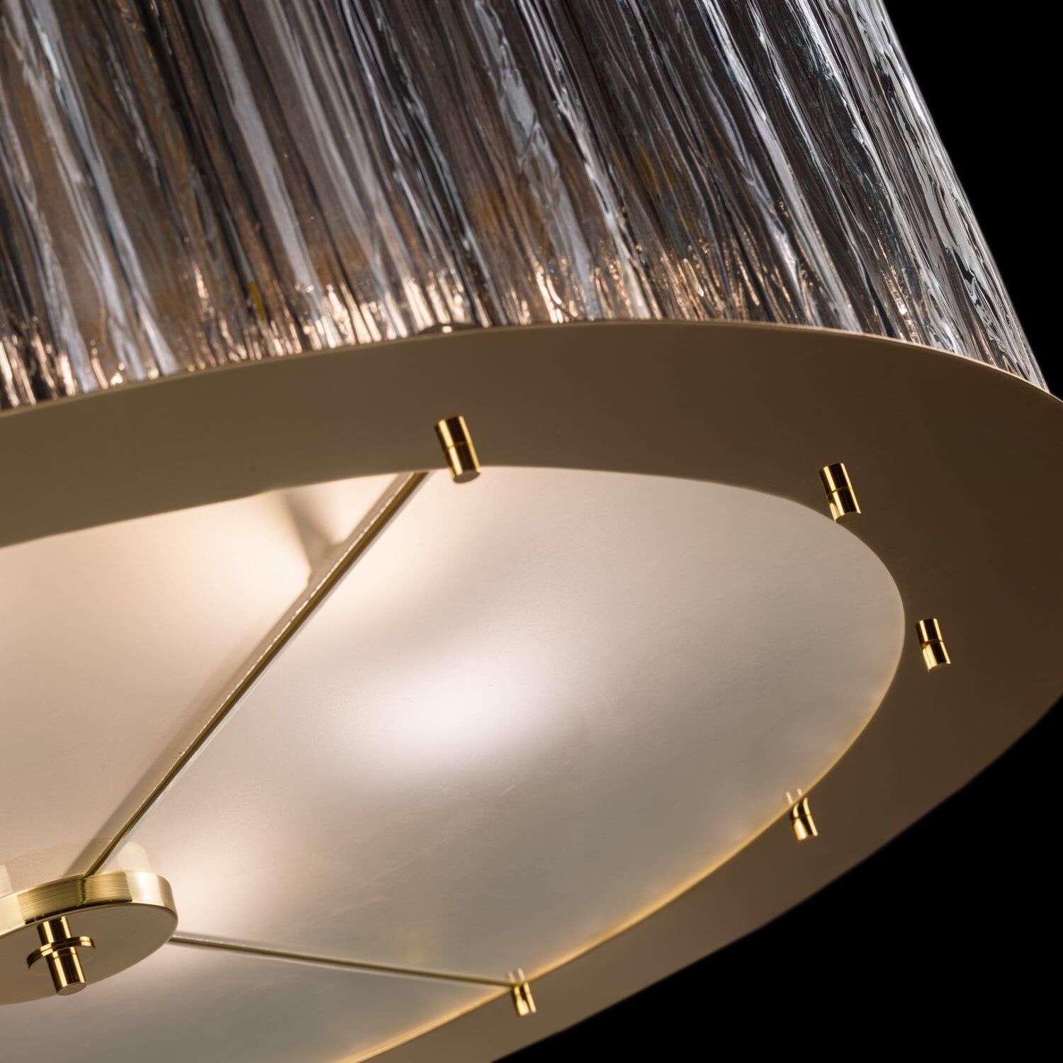 Люстра Drum Round Chandelier - 6 Lights - Bronze & Gold — Villari, кадр 3