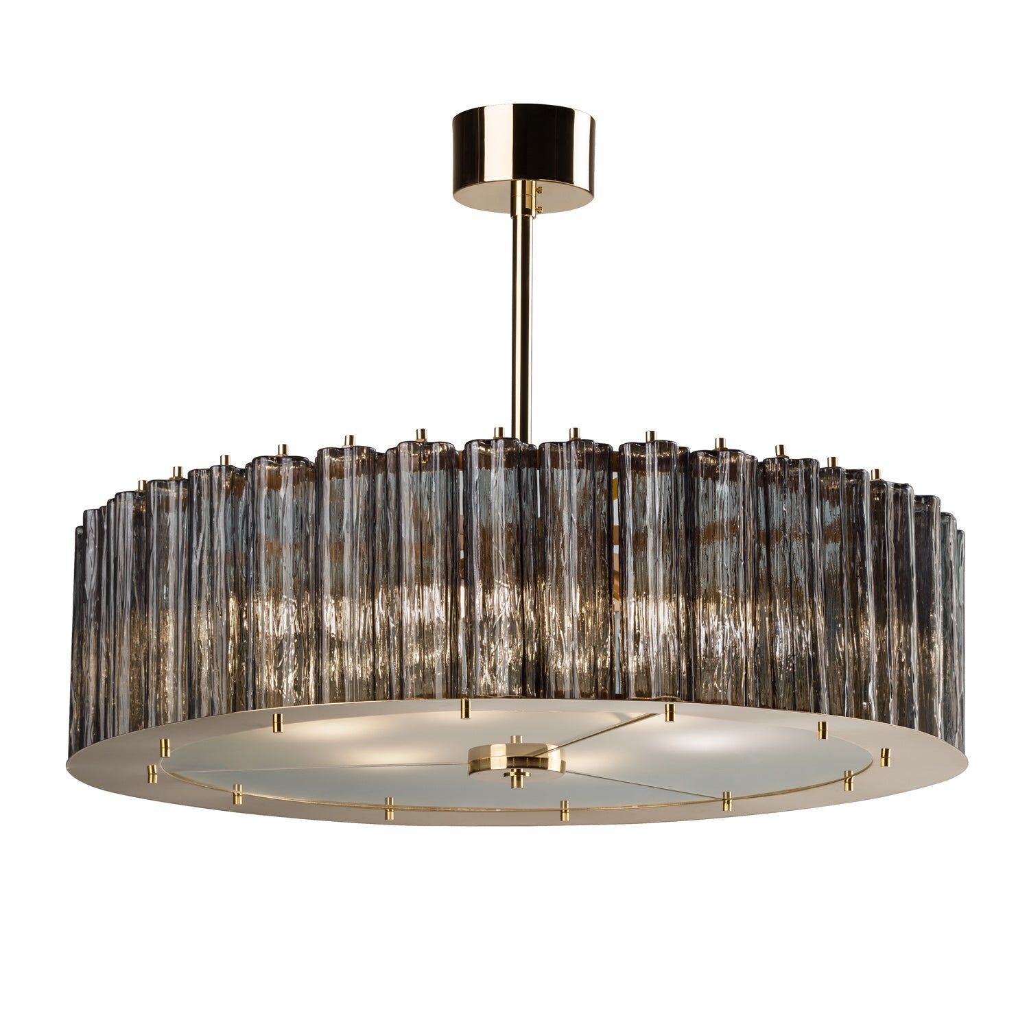 Люстра Drum Round Chandelier - 6 Lights - Bronze & Gold — Villari, кадр 4