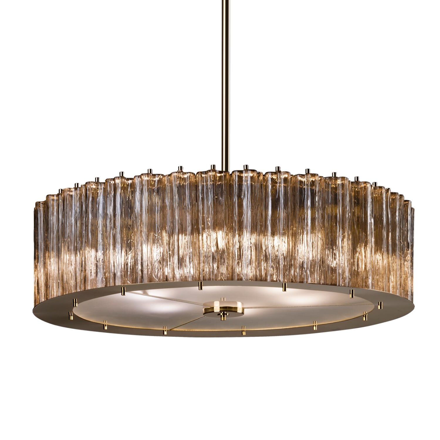Chandeliers Drum Round Chandelier - 6 Lights - Gold — Villari, collection Свет