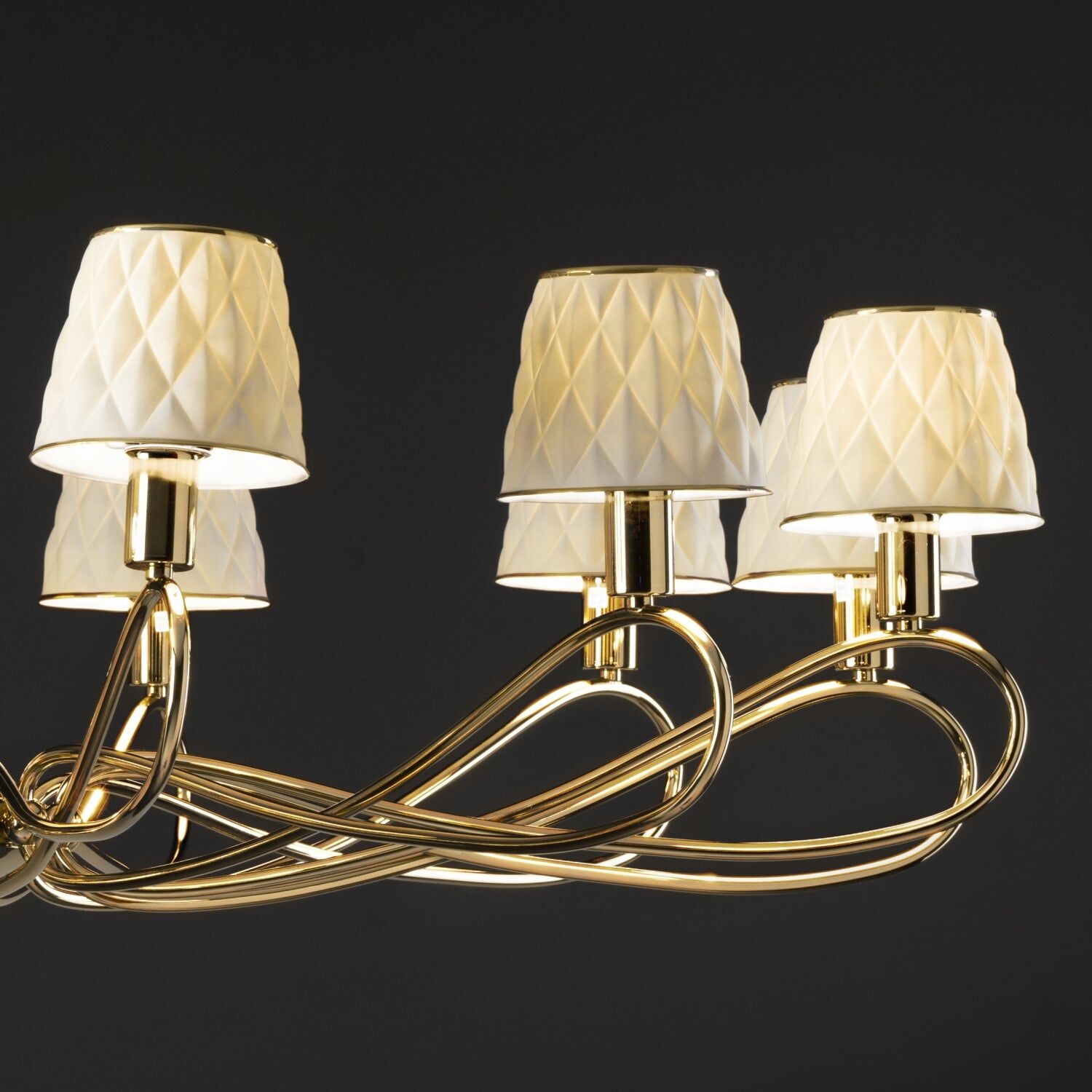Люстра Infinity 12 Light Chandelier - White & Gold — Villari, кадр 3