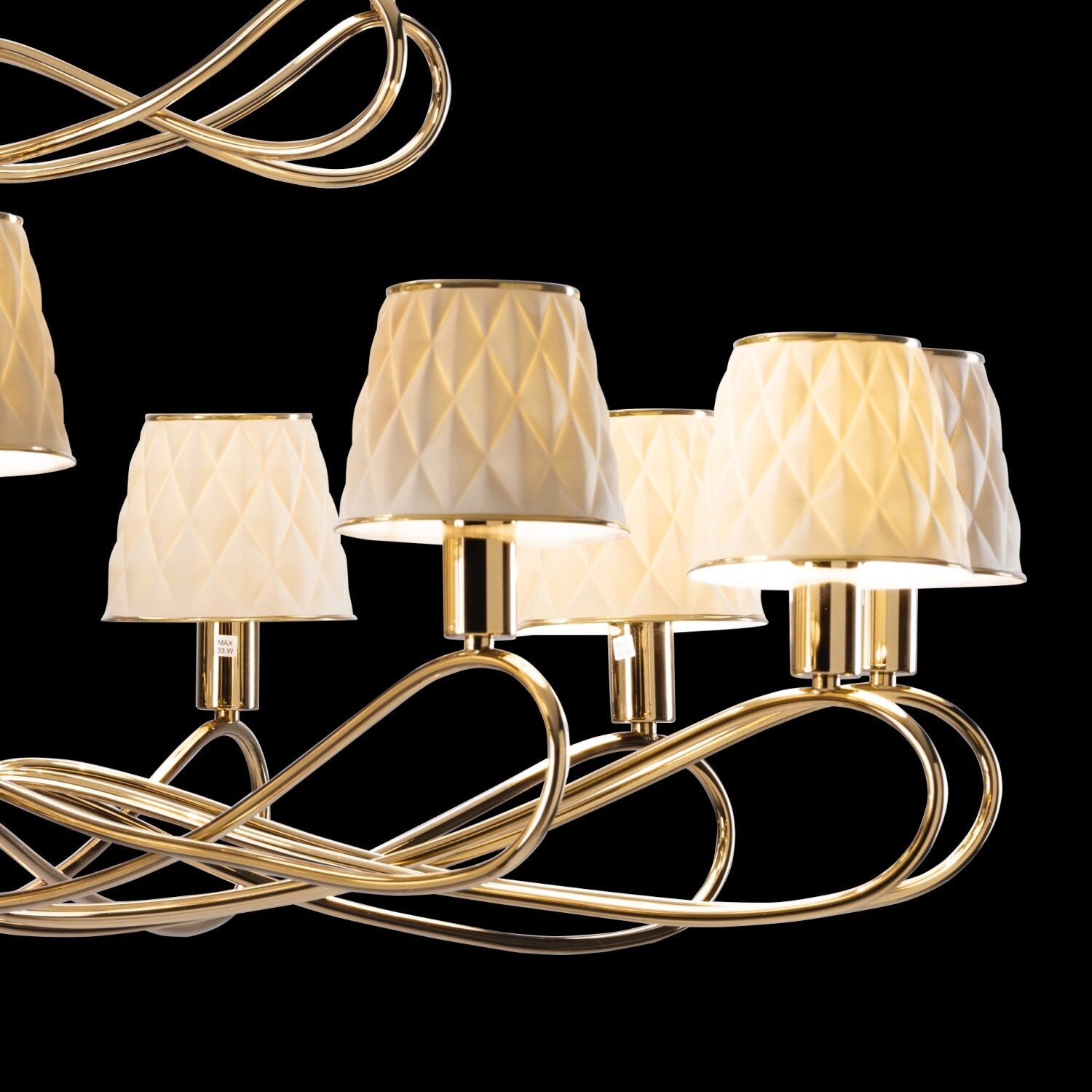 Люстра Infinity 18 Light Chandelier - White & Gold — Villari, кадр 3