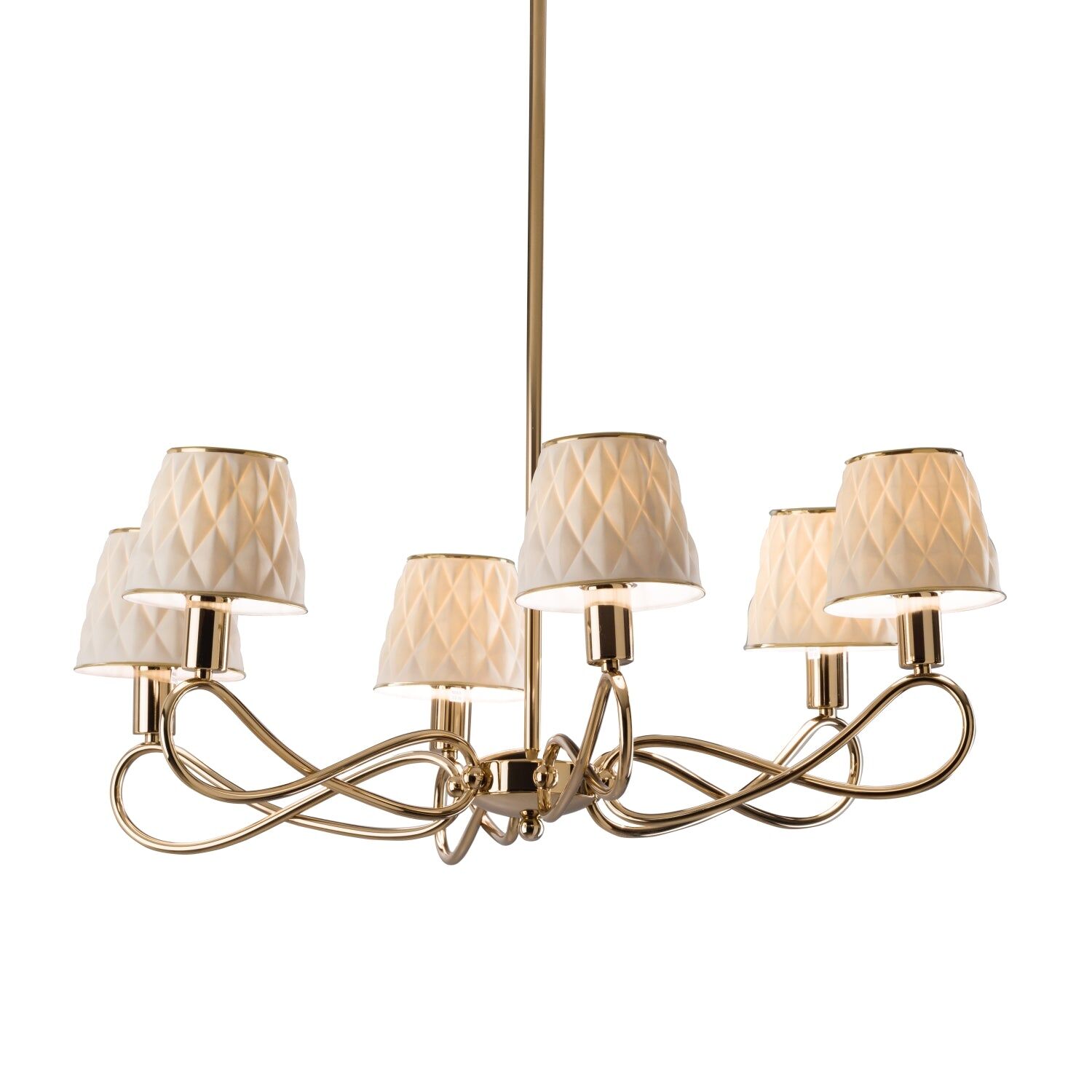 Chandeliers Infinity 6 Light Chandelier - White & Gold — Villari, collection Свет