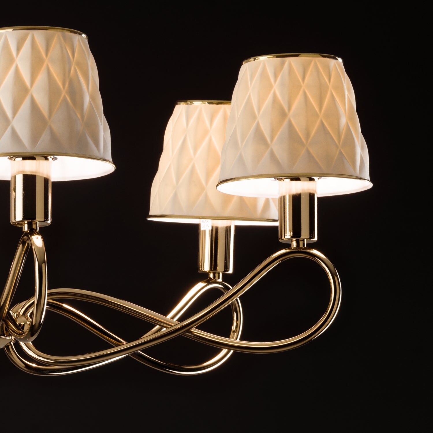 Люстра Infinity 6 Light Chandelier - White & Gold — Villari, кадр 3