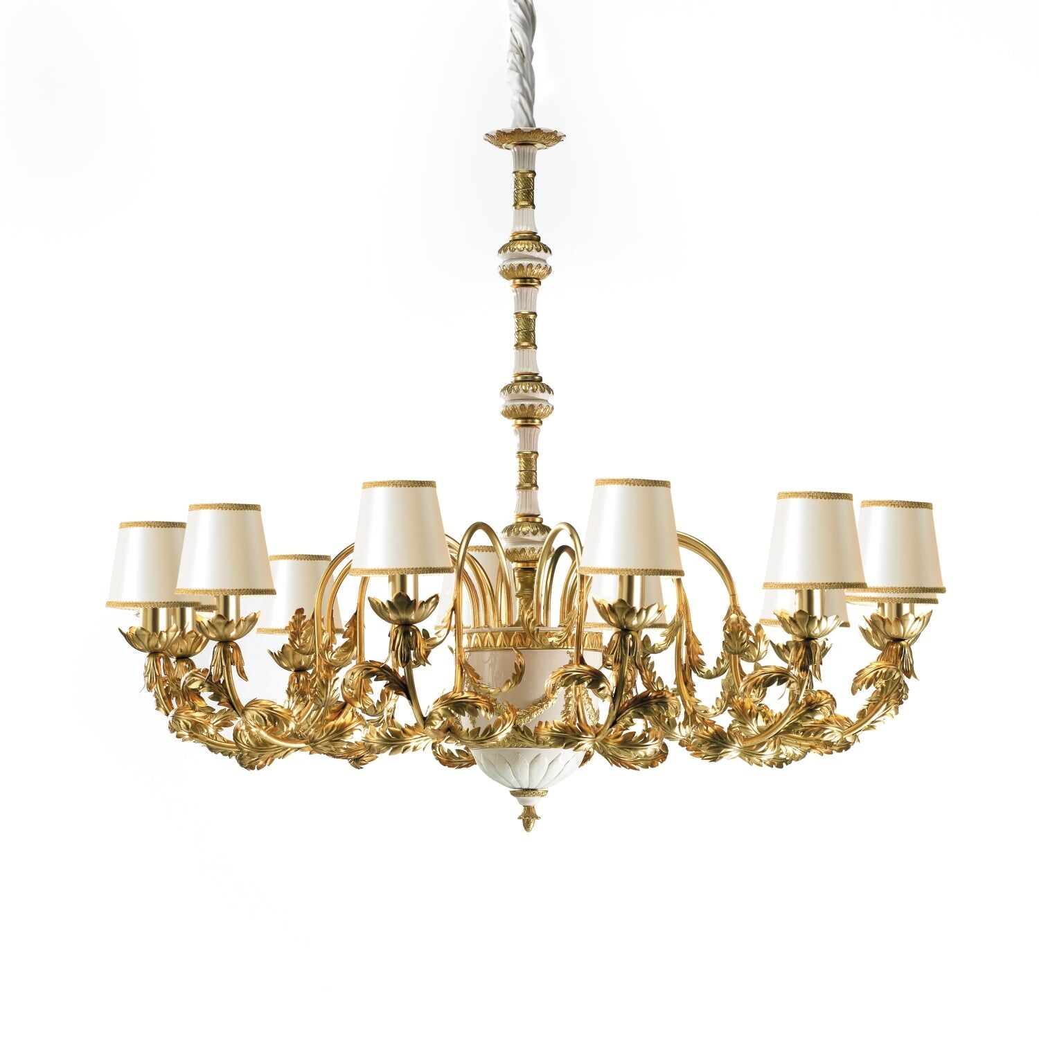 Chandeliers Josephine Chandelier - 12 Lights - White & Gold — Villari, collection Свет