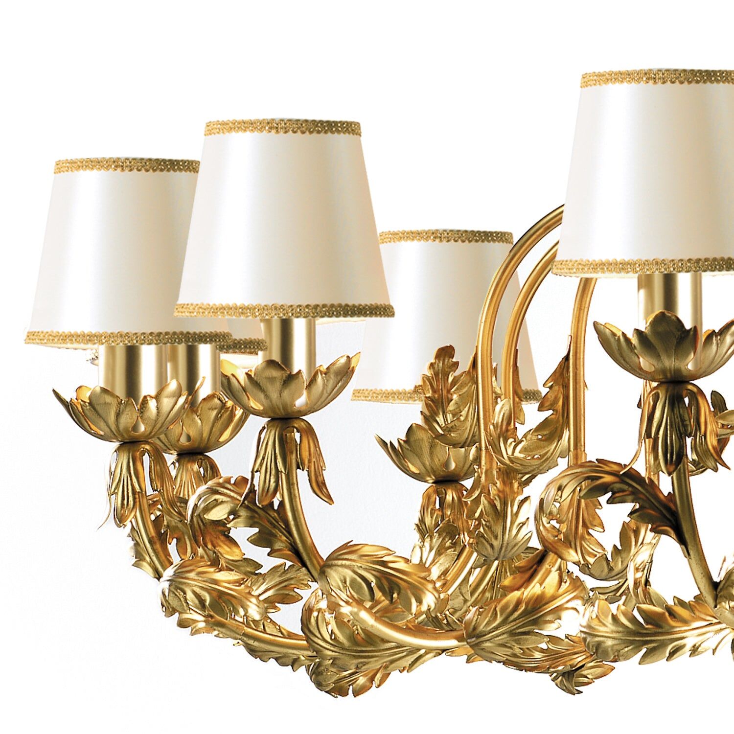 Люстра Josephine Chandelier - 12 Lights - White & Gold — Villari, кадр 3