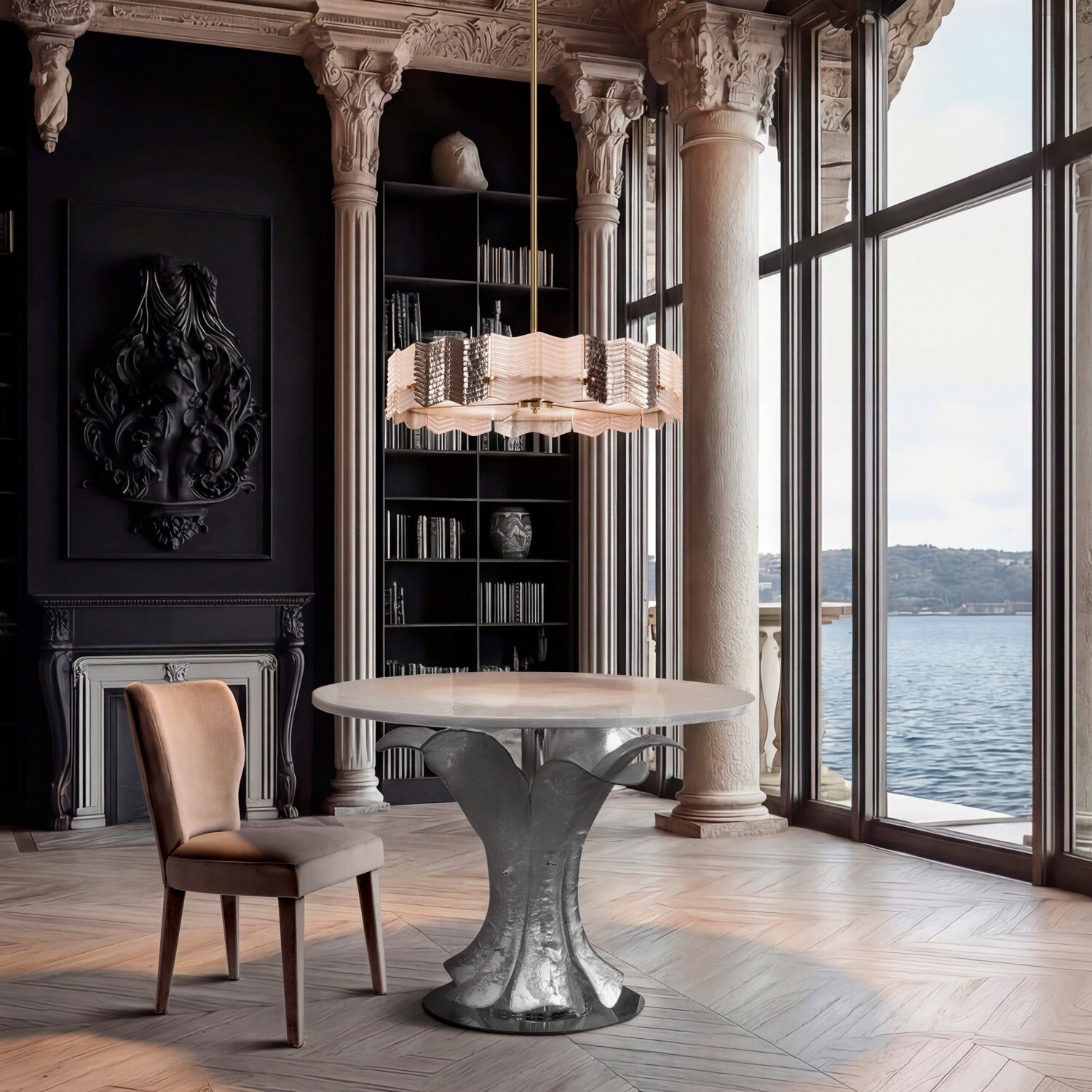 Люстра Kate Pink Chandelier - 6 Lights — Villari, кадр 2