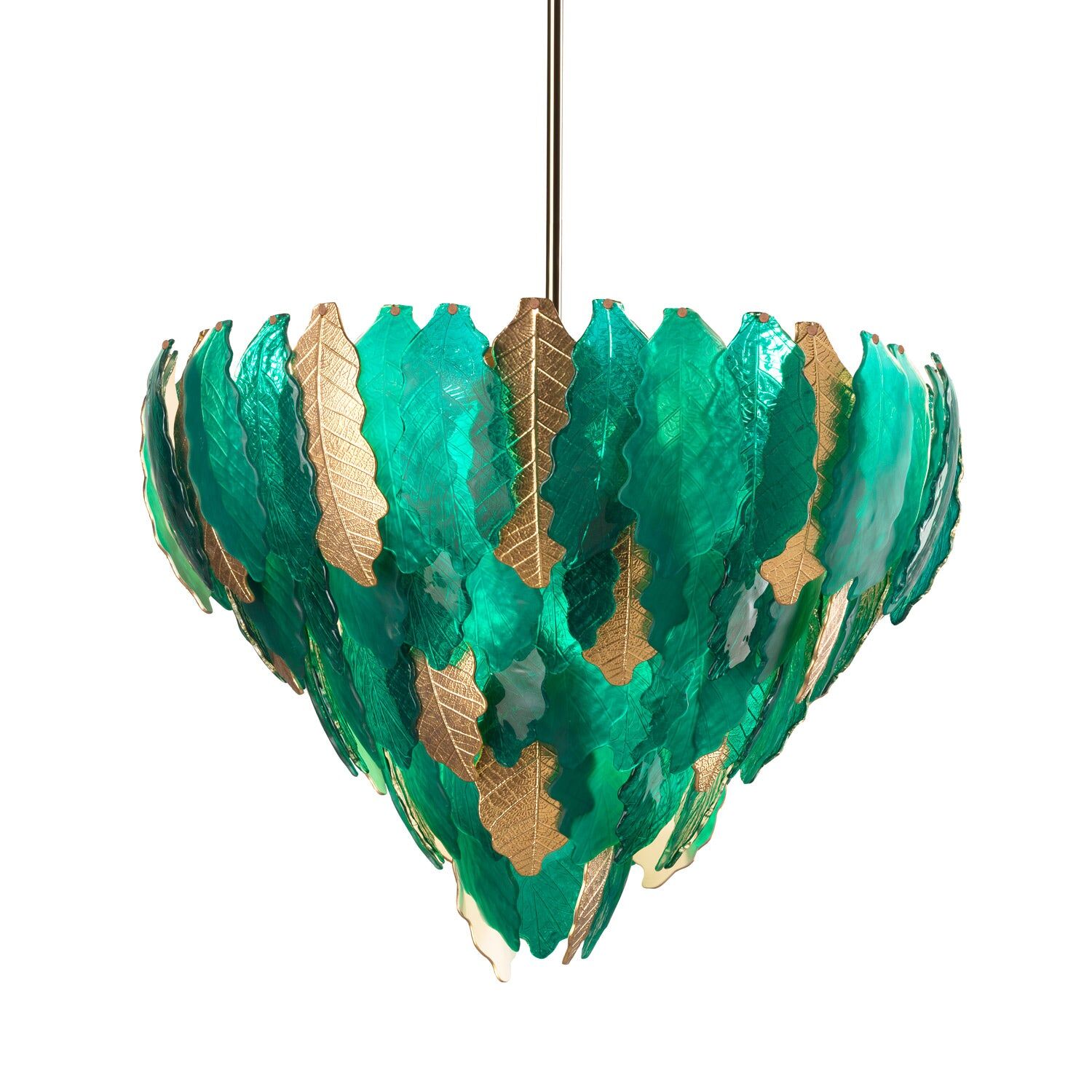 Chandeliers Kelly Chandelier - 12 Lights - Peacock Green & Gold — Villari, collection Свет