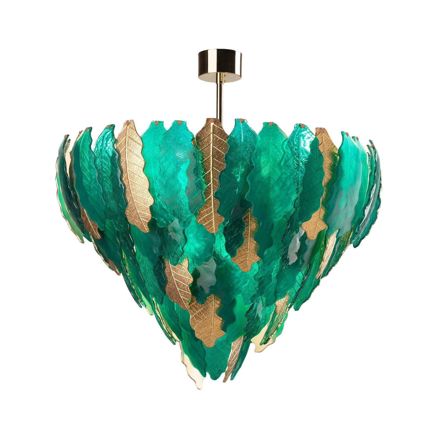 Люстра Kelly Chandelier - 12 Lights - Peacock Green & Gold — Villari, кадр 5