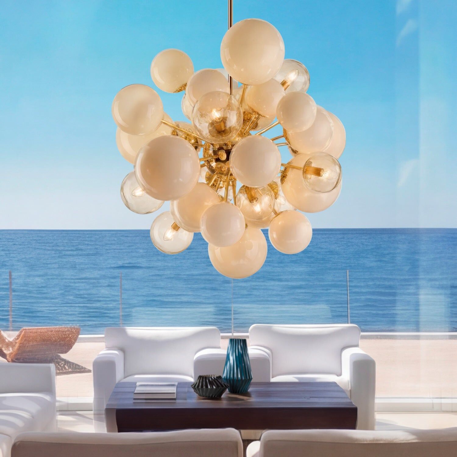 Люстра Lady V Cream Chandelier - 18 Lights — Villari, кадр 3