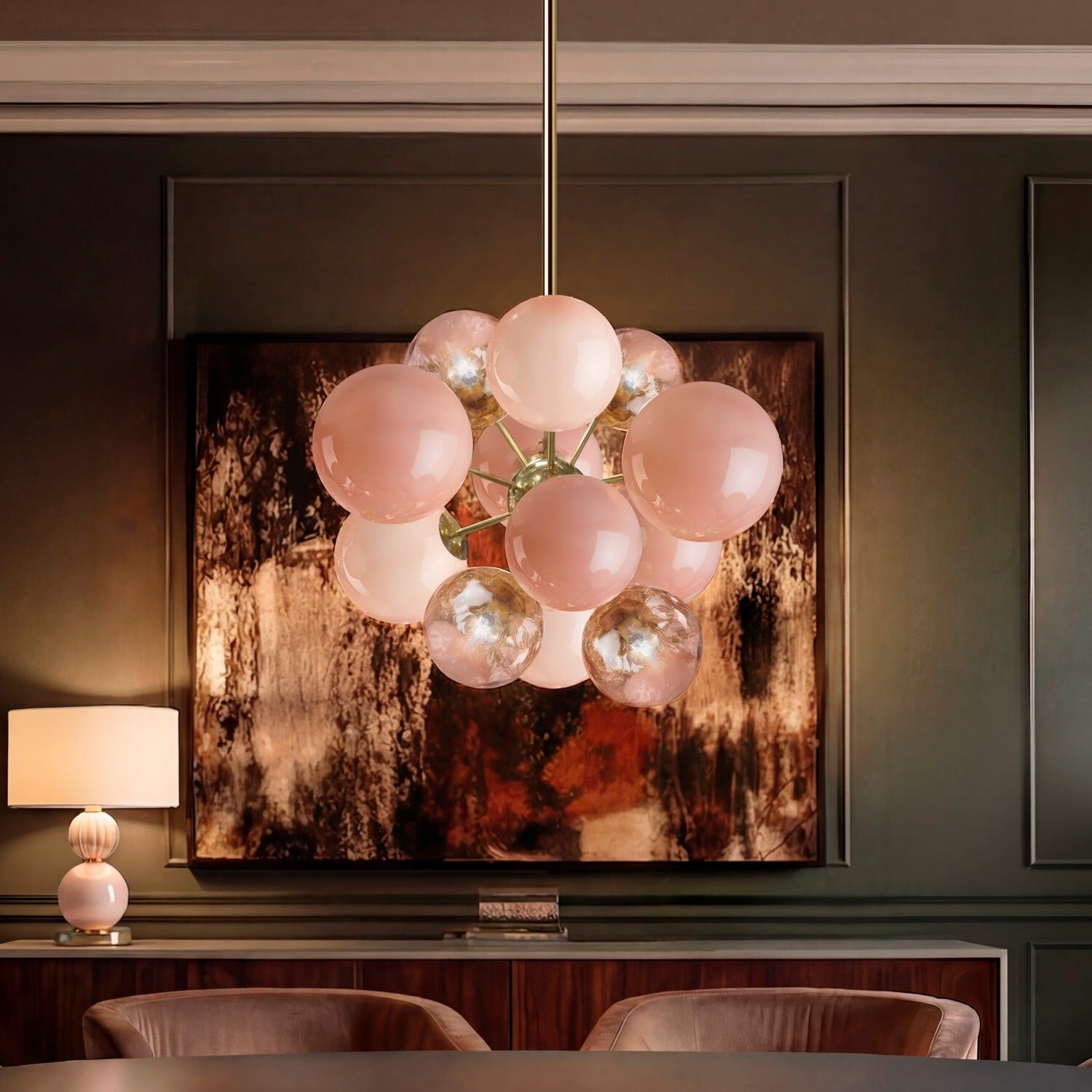 Люстра Lady V Small Chandelier - 6 Light - Pink — Villari, кадр 4