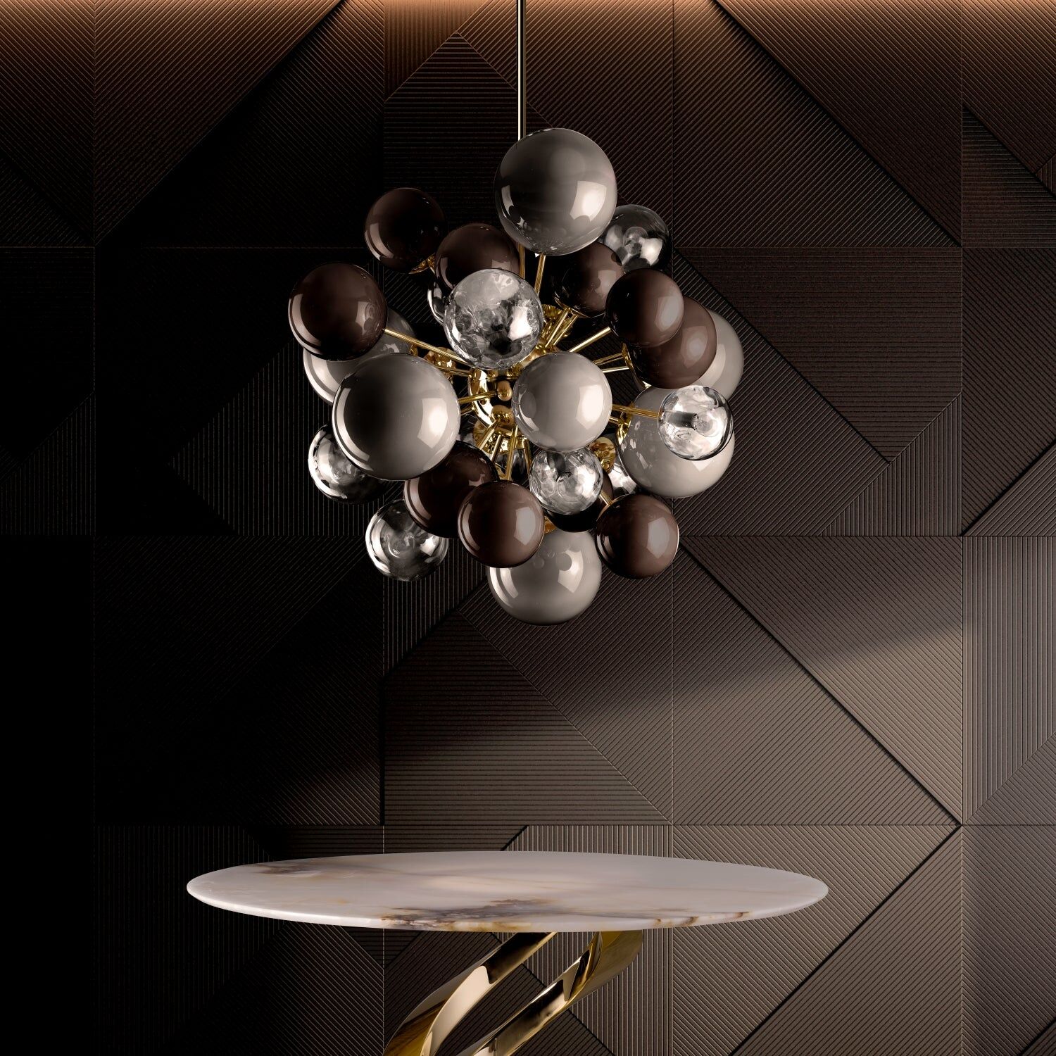Люстра Lady V Tabacco Chandelier - 18 Lights — Villari, кадр 2
