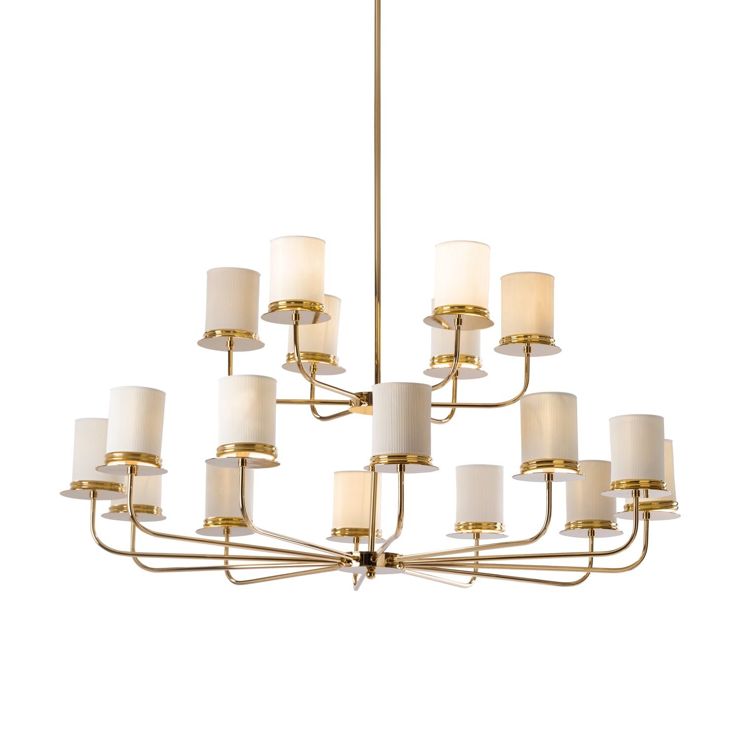 Chandeliers London 18 Light Chandelier - White & Gold — Villari, collection Свет