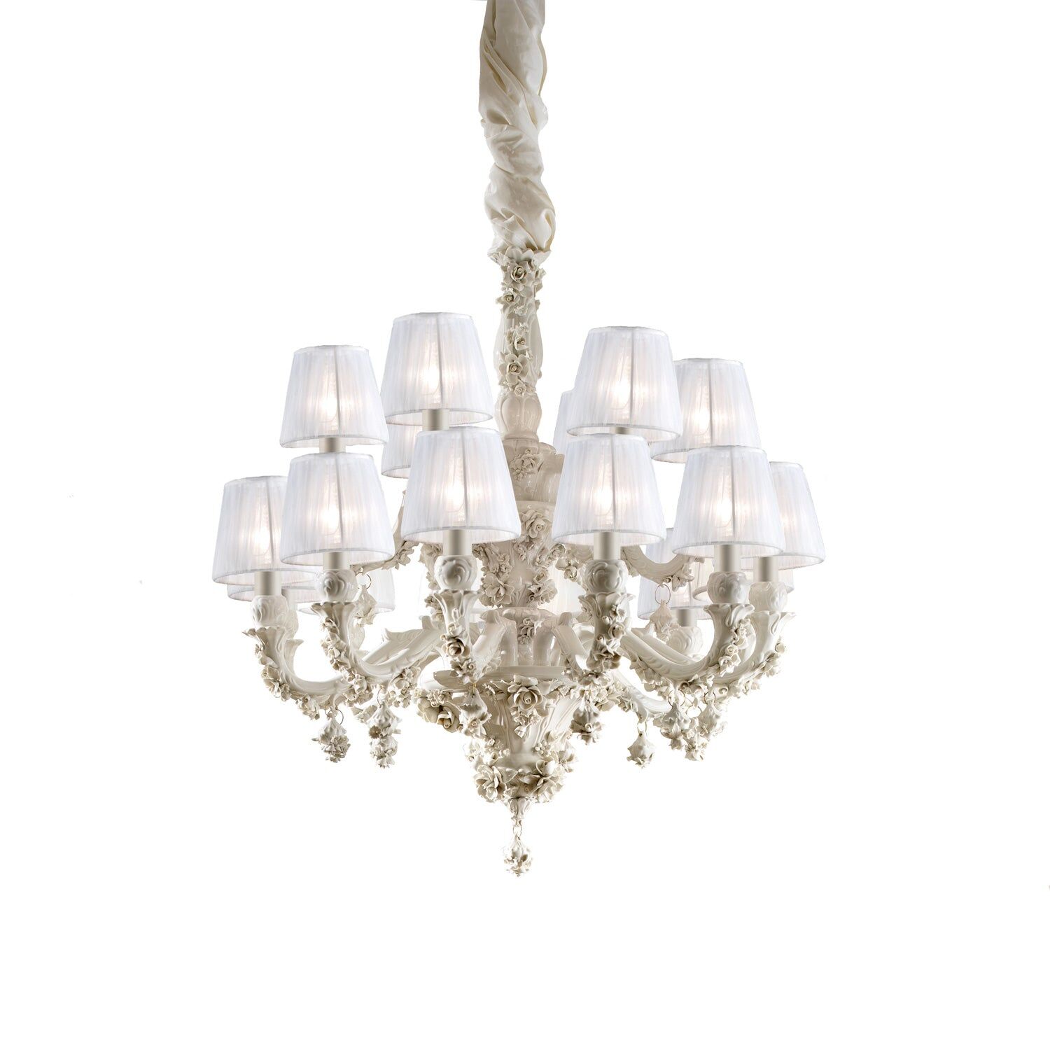 Chandeliers Louis Xiv - 18 Light Chandelier - White — Villari, collection Свет