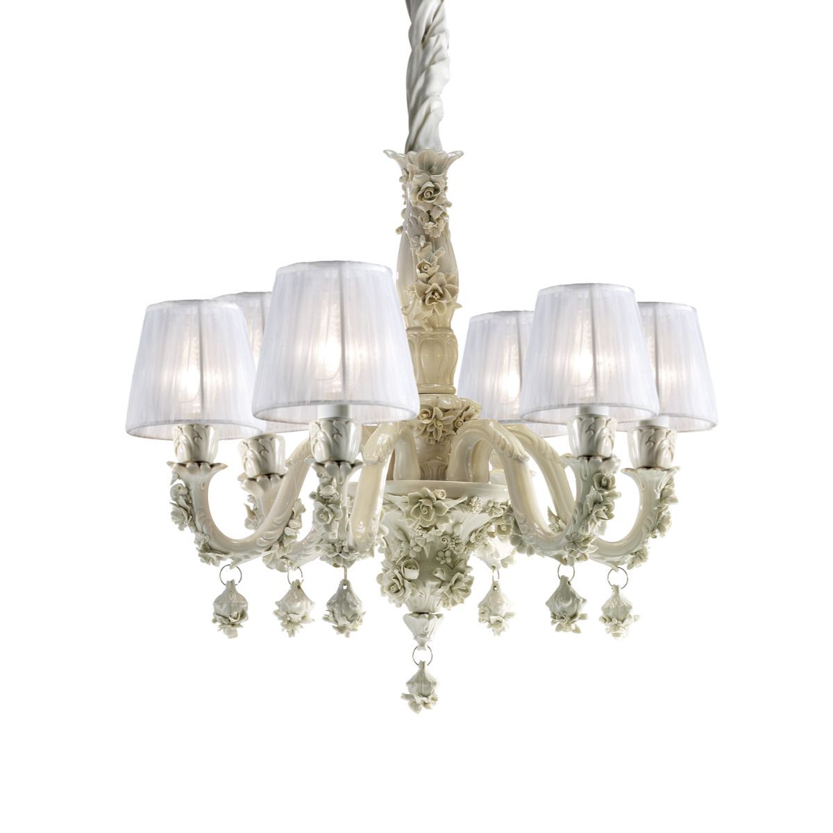 Chandeliers Louis Xiv - 6 Light Chandelier - White — Villari, collection Свет