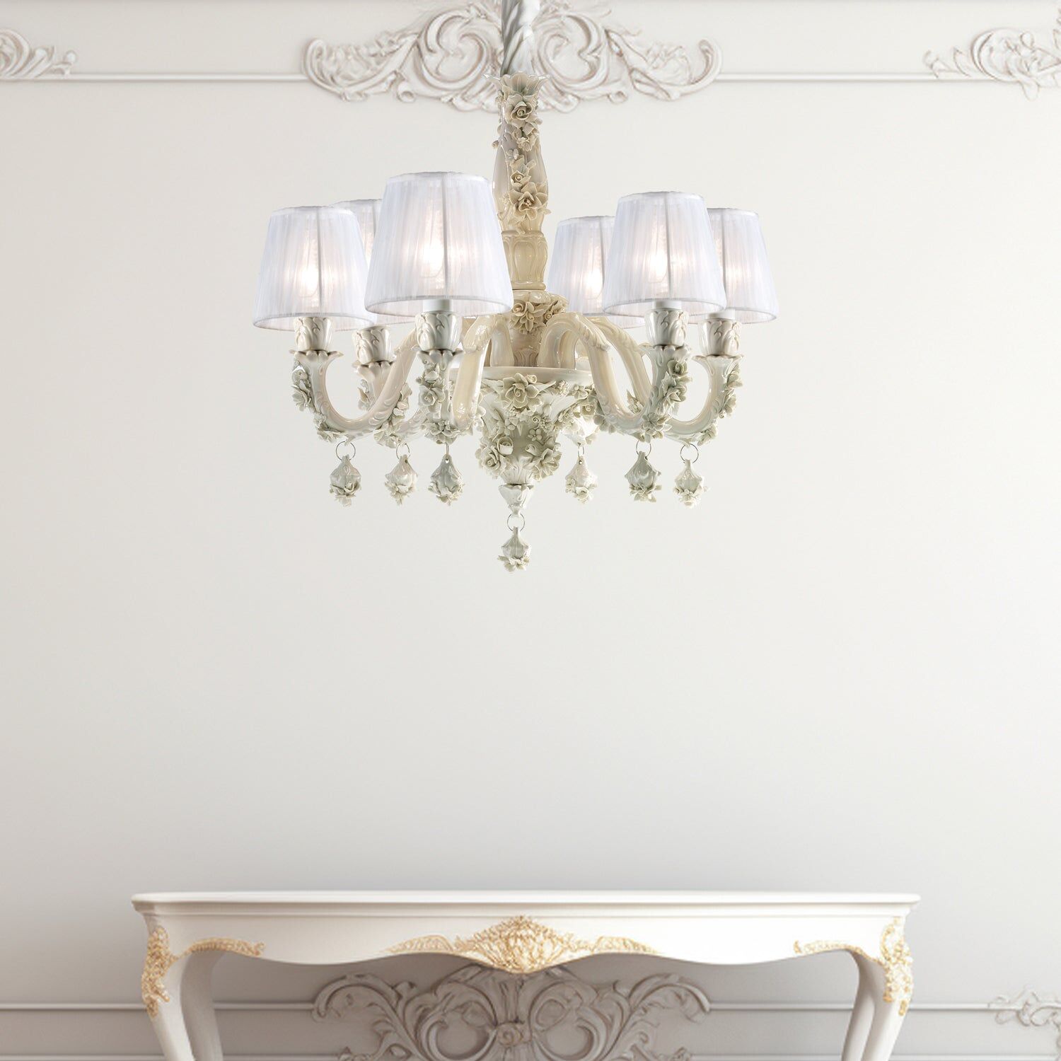 Люстра Louis Xiv - 6 Light Chandelier - White — Villari, кадр 5