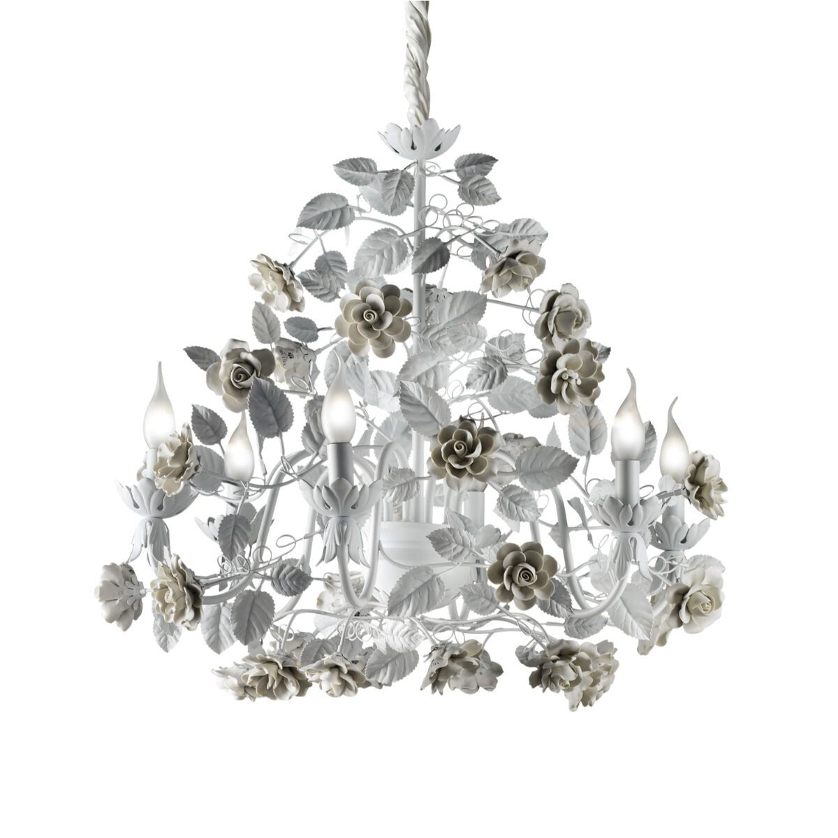 Chandeliers Marie Antoinette 6 Light Chandelier - White — Villari, collection Свет