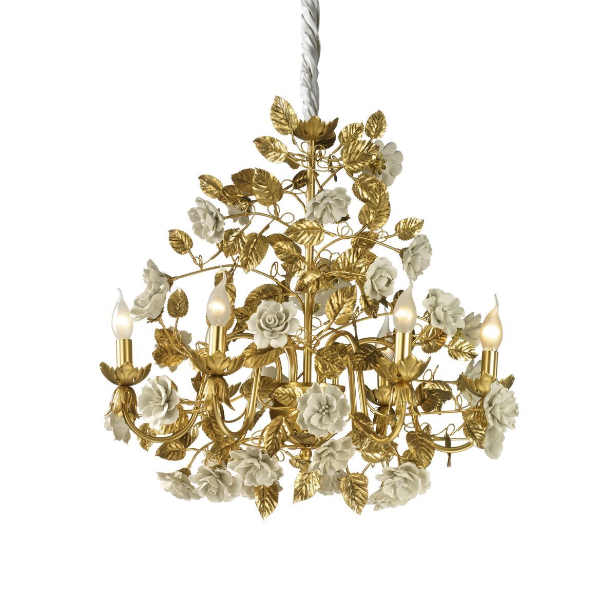 Chandeliers Marie Antoinette 6 Light Chandelier - White — Villari, collection Свет