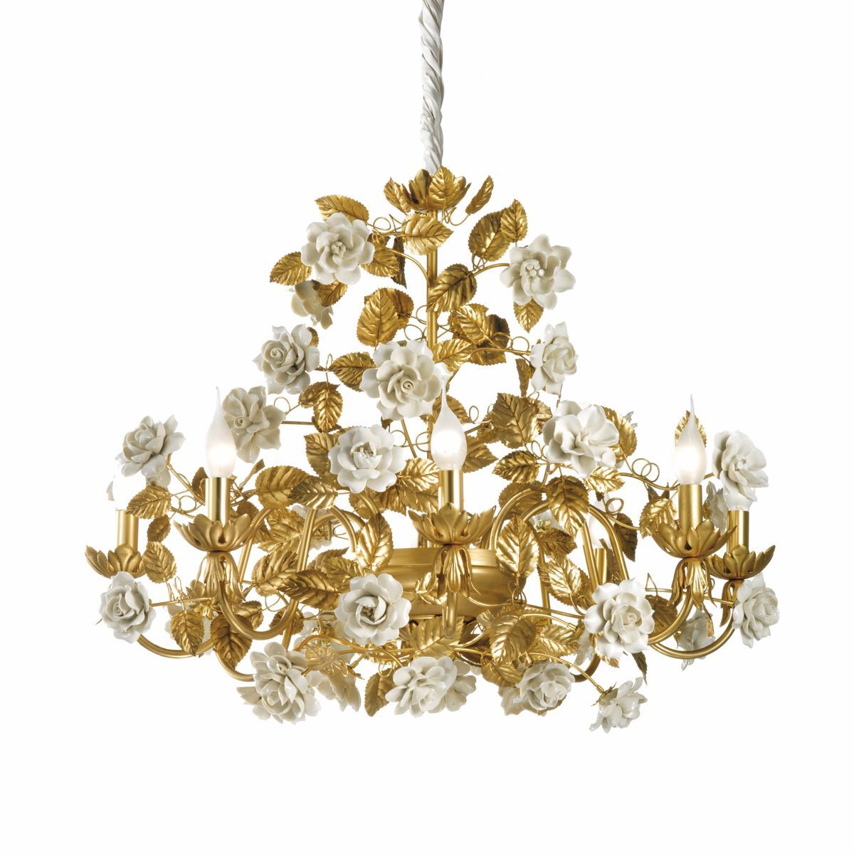 Chandeliers Marie Antoinette 8 Lights Chandelier - White — Villari, collection Свет