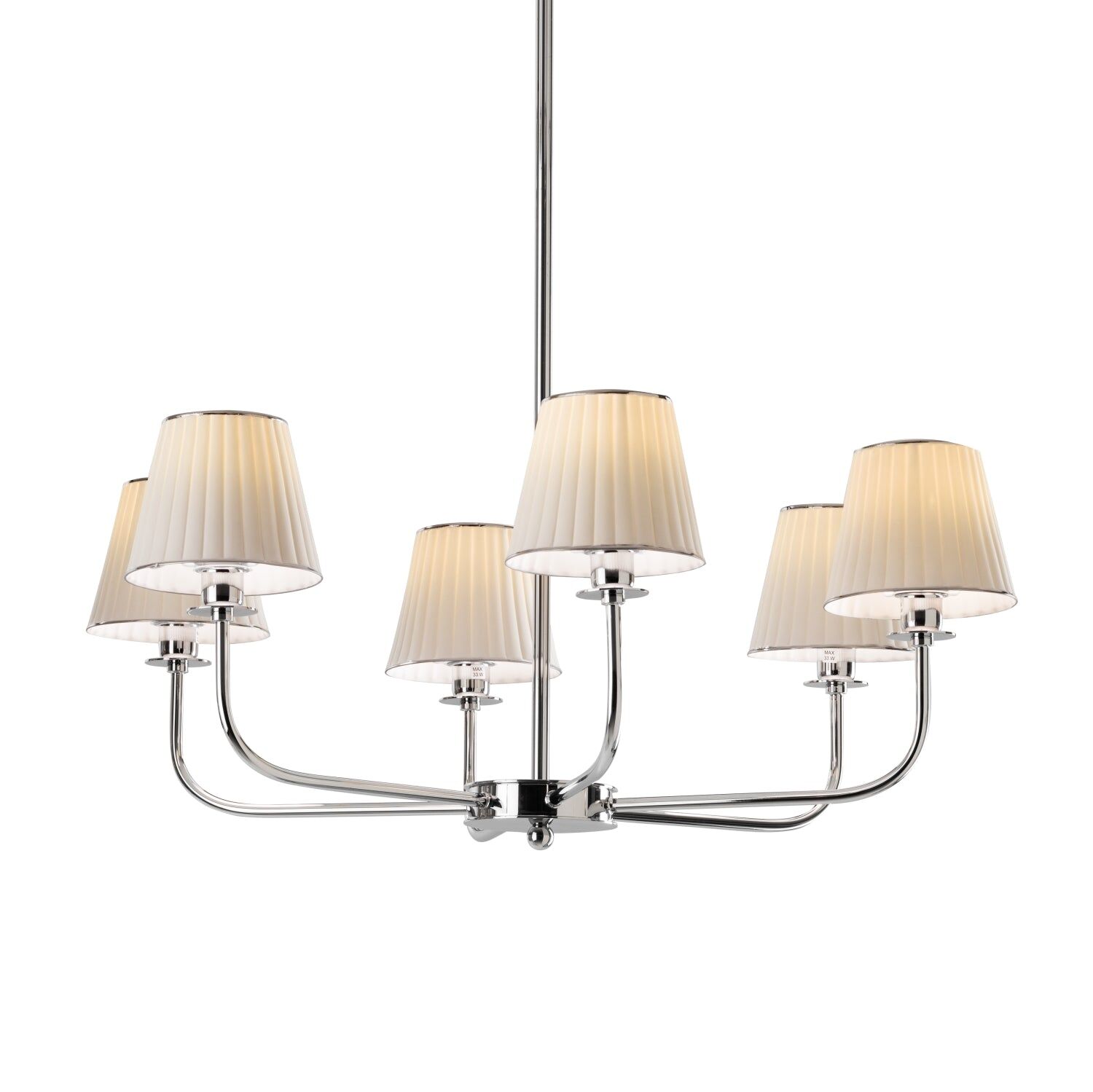 Chandeliers Reve 6 Light Chandelier - White & Platinum — Villari, collection Свет