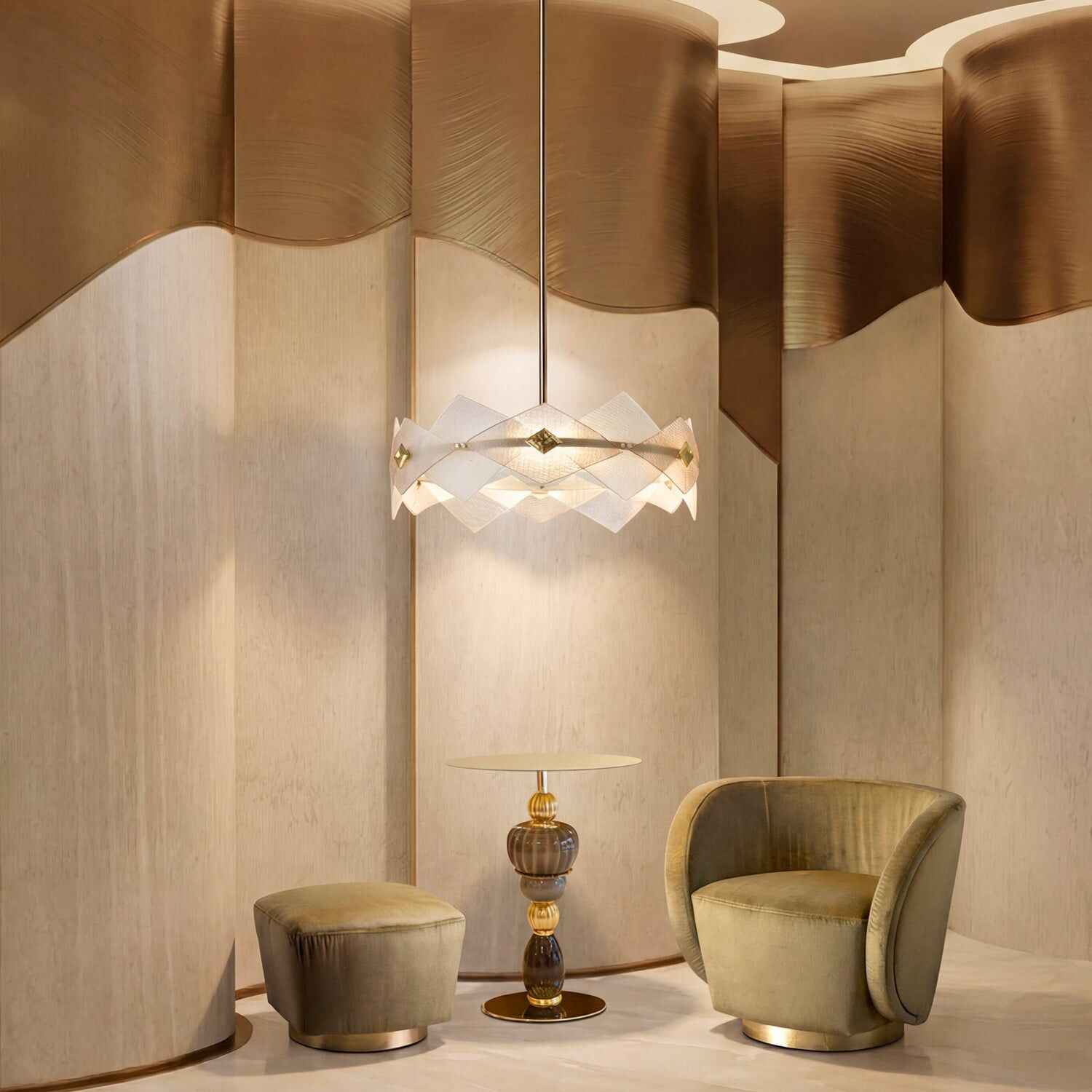 Люстра Rombo Chandelier - 6 Lights — Villari, кадр 5