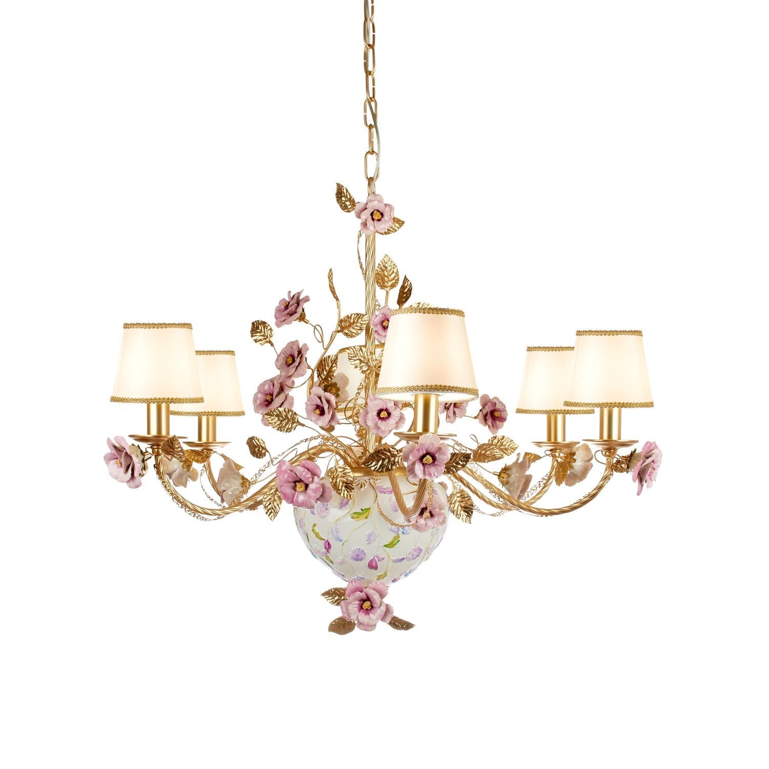 Chandeliers Taormina Multicolor & Gold 6 Lights Chandelier — Villari, collection Свет