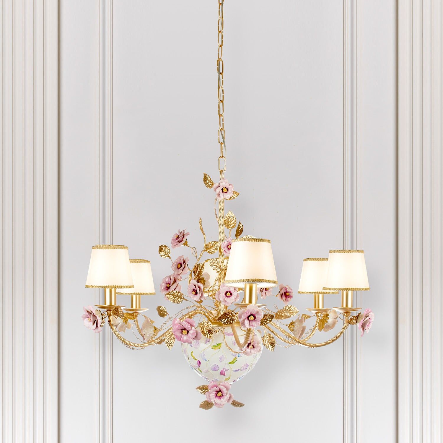 Люстра Taormina Multicolor & Gold 6 Lights Chandelier — Villari, кадр 3