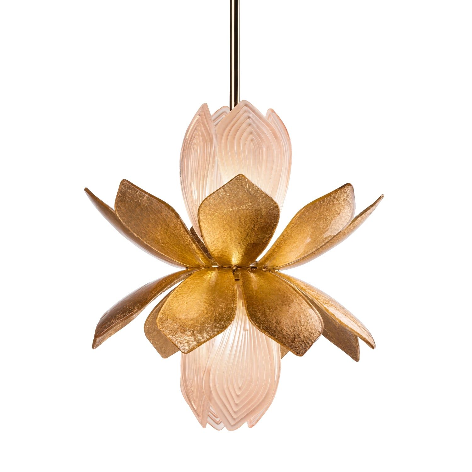 Chandeliers Tulip Chandelier - 8 Lights - Pink & Gold — Villari, collection Свет