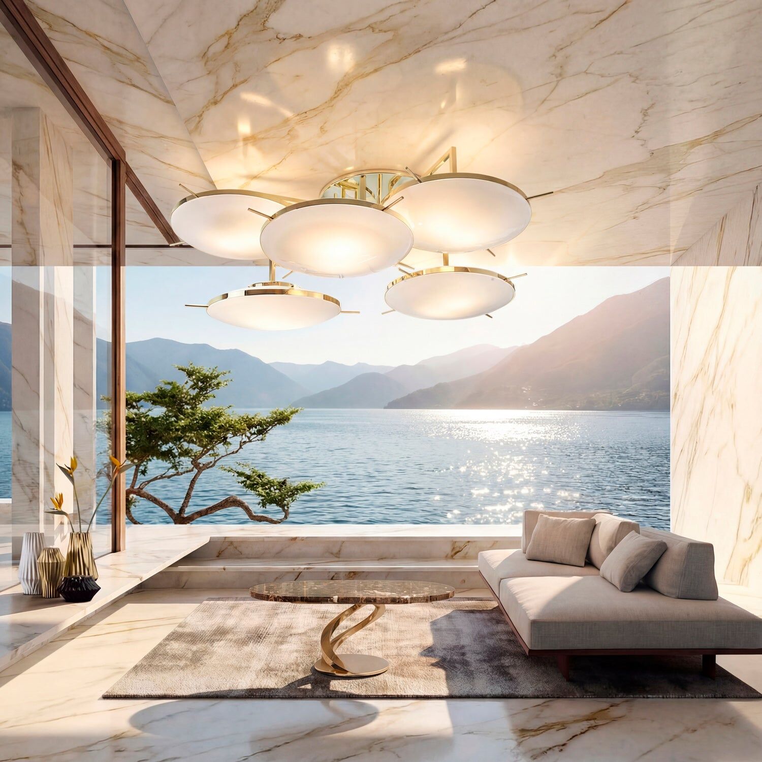 Люстра Venusia Medium Chandelier - 10 Lights - Gold — Villari, кадр 2