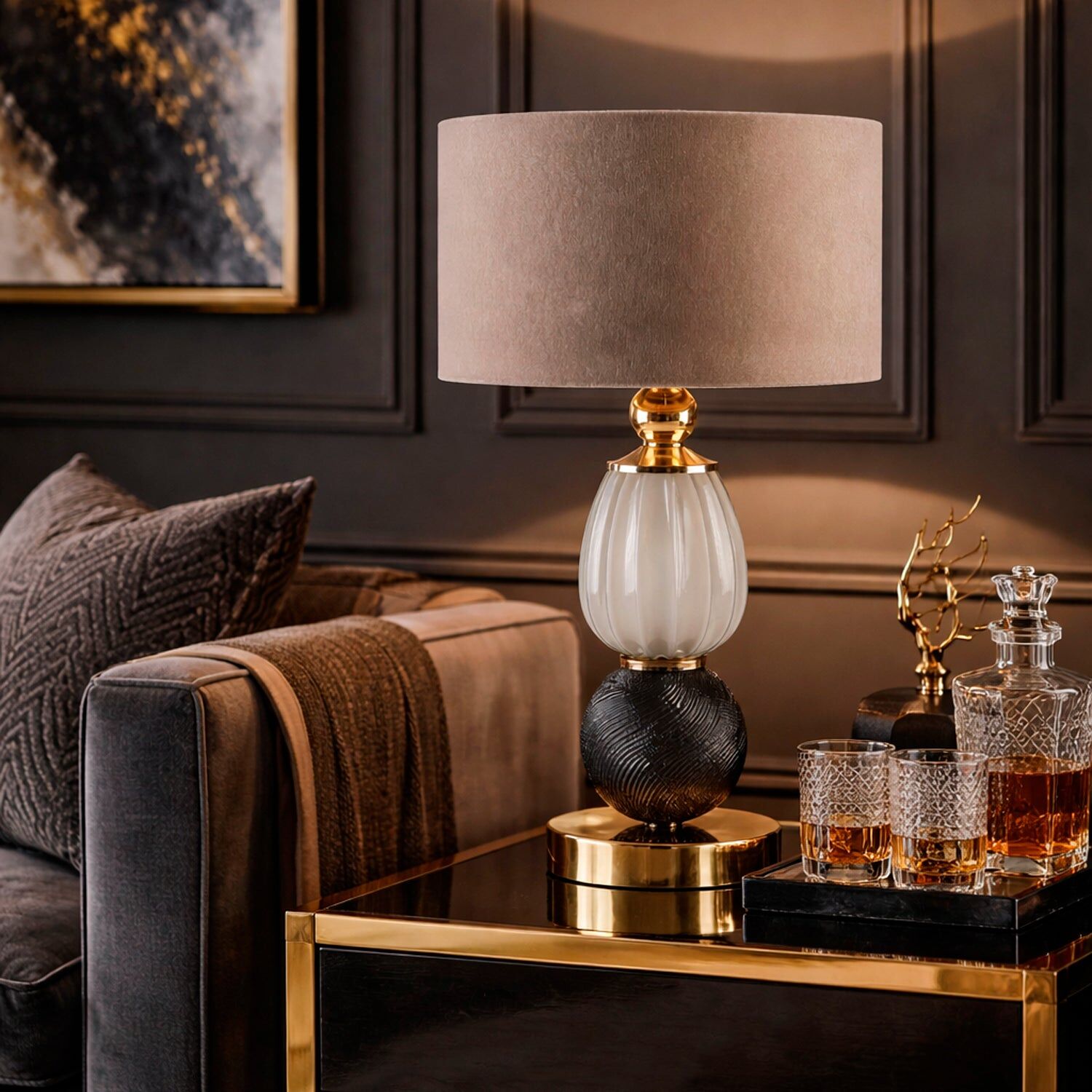 Настольная лампа Ares Table Lamp - Transparent & Black — Villari, кадр 2