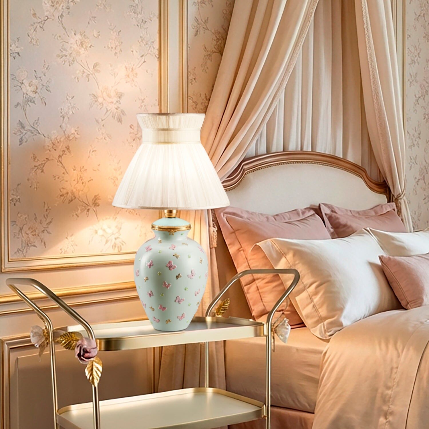 Настольная лампа Butterfly Medium Table Lamp - Aquamarine — Villari, кадр 2