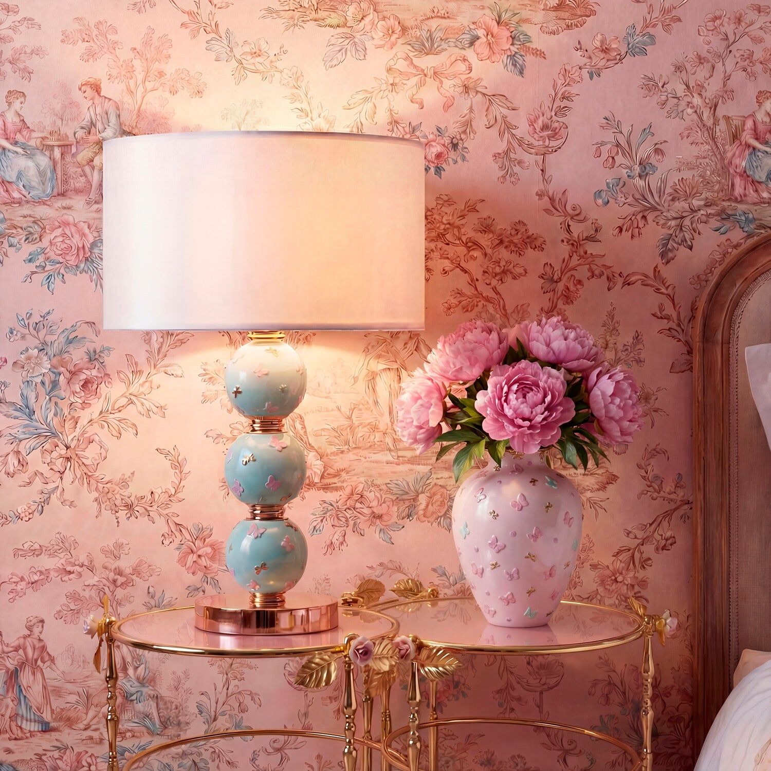 Настольная лампа Butterfly Table Lamp - Aquamarine — Villari, кадр 2
