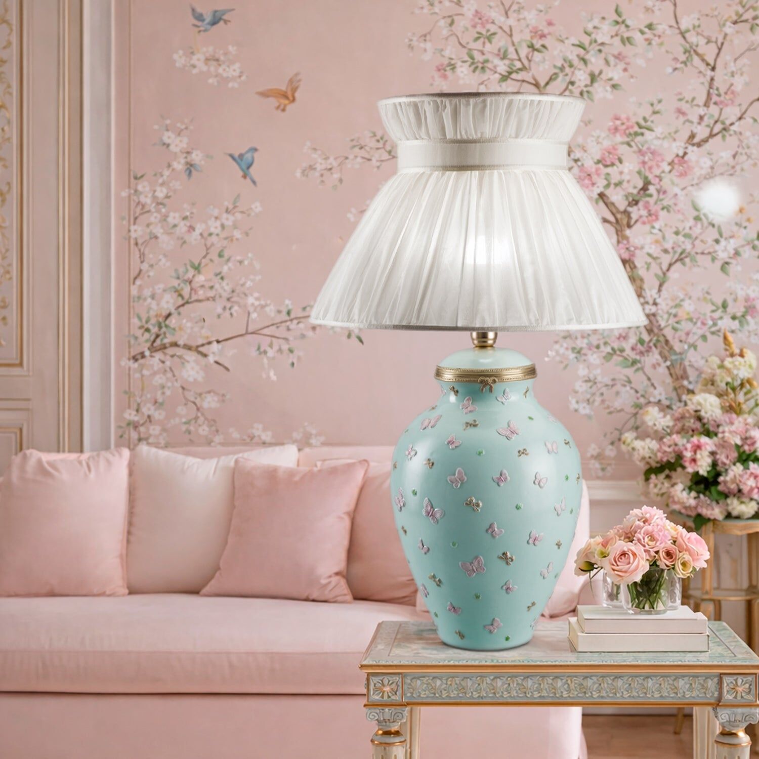 Настольная лампа Butterfly Table Lamp - Aquamarine — Villari, кадр 2