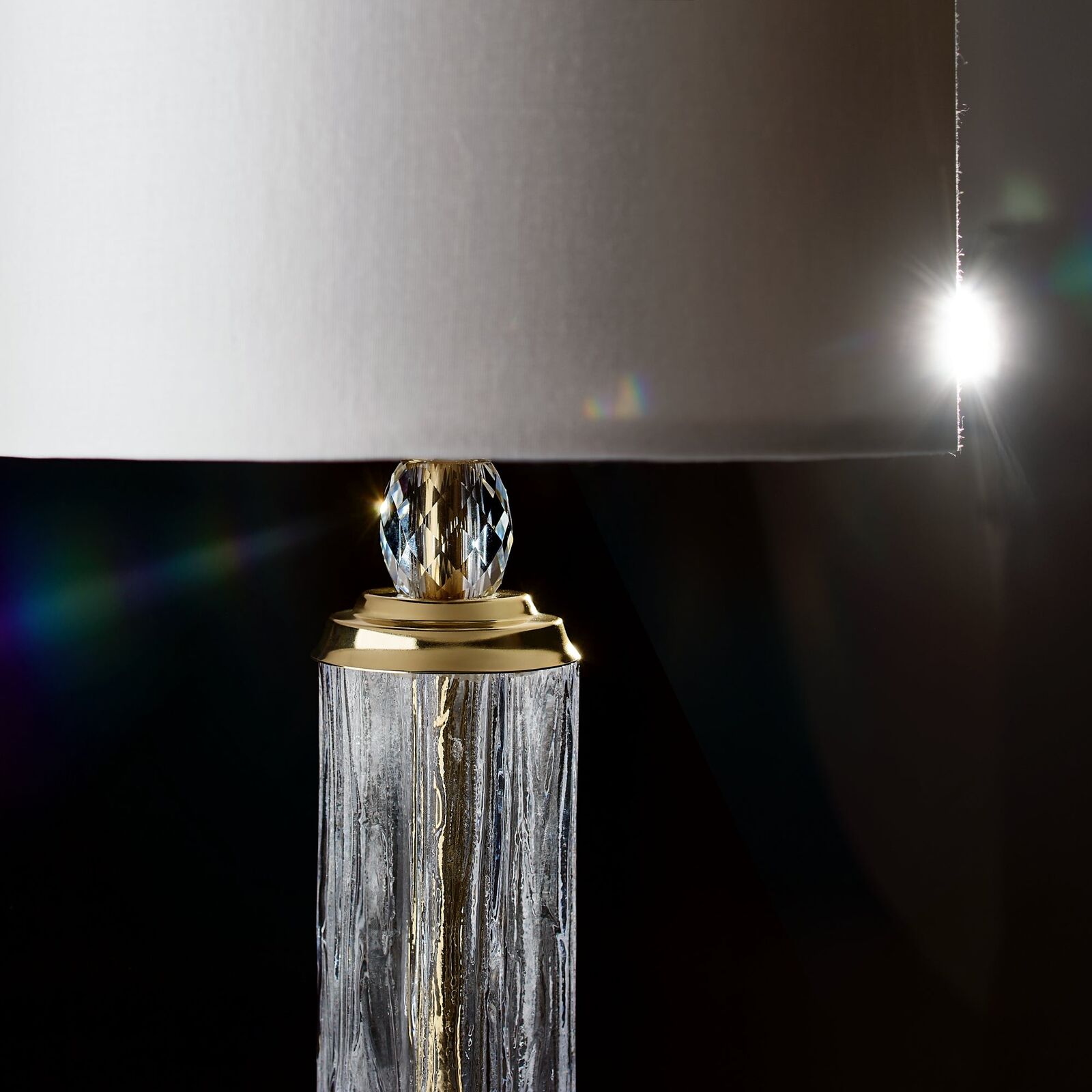 Настольная лампа Drum Table Lamp - Transparent & Gold — Villari, кадр 4