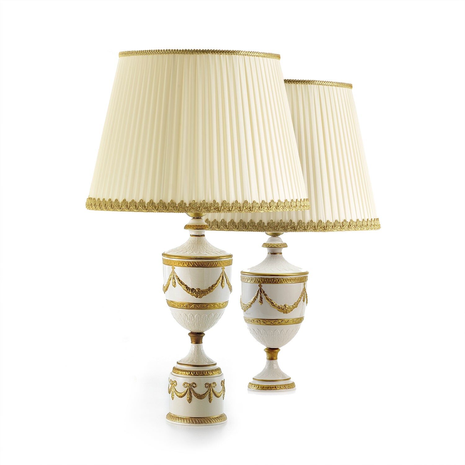 Настольная лампа Josephine Small Table Lamp - White & Gold — Villari, кадр 3