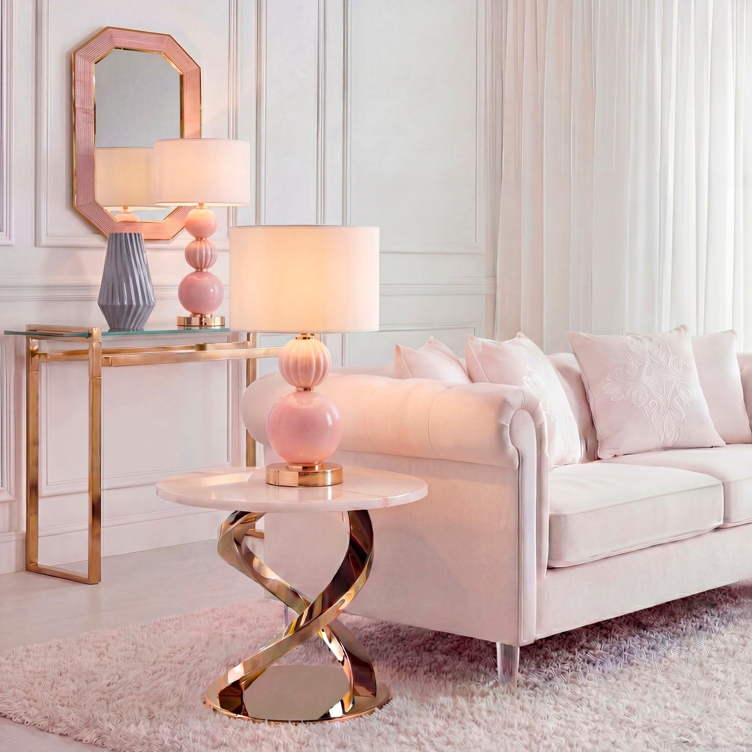 Настольная лампа Lady V Blush Small Table Lamp — Villari, кадр 2