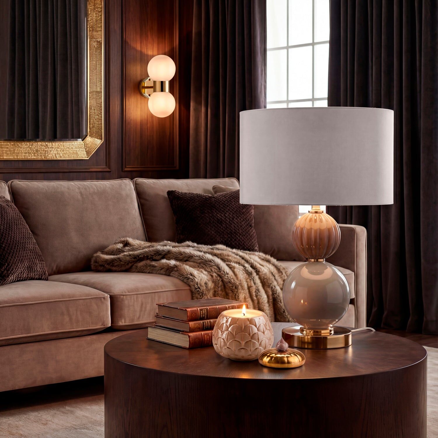 Настольная лампа Lady V Tabacco Small Table Lamp — Villari, кадр 2