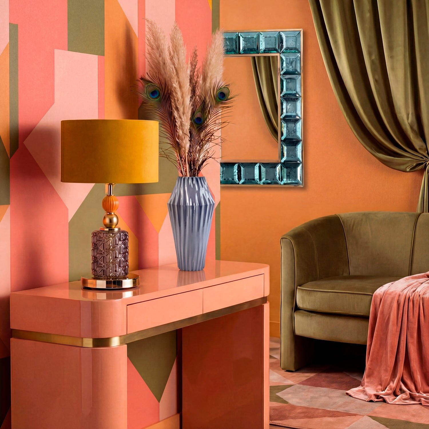 Настольная лампа Lolite Clotilde Table Lamp - Orange & Transparent — Villari, кадр 2