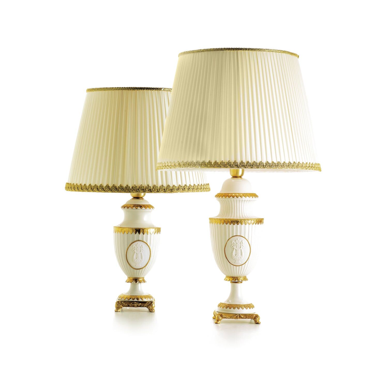 Настольная лампа Napoleon Ll Small Table Lamp - White & Gold — Villari, кадр 3