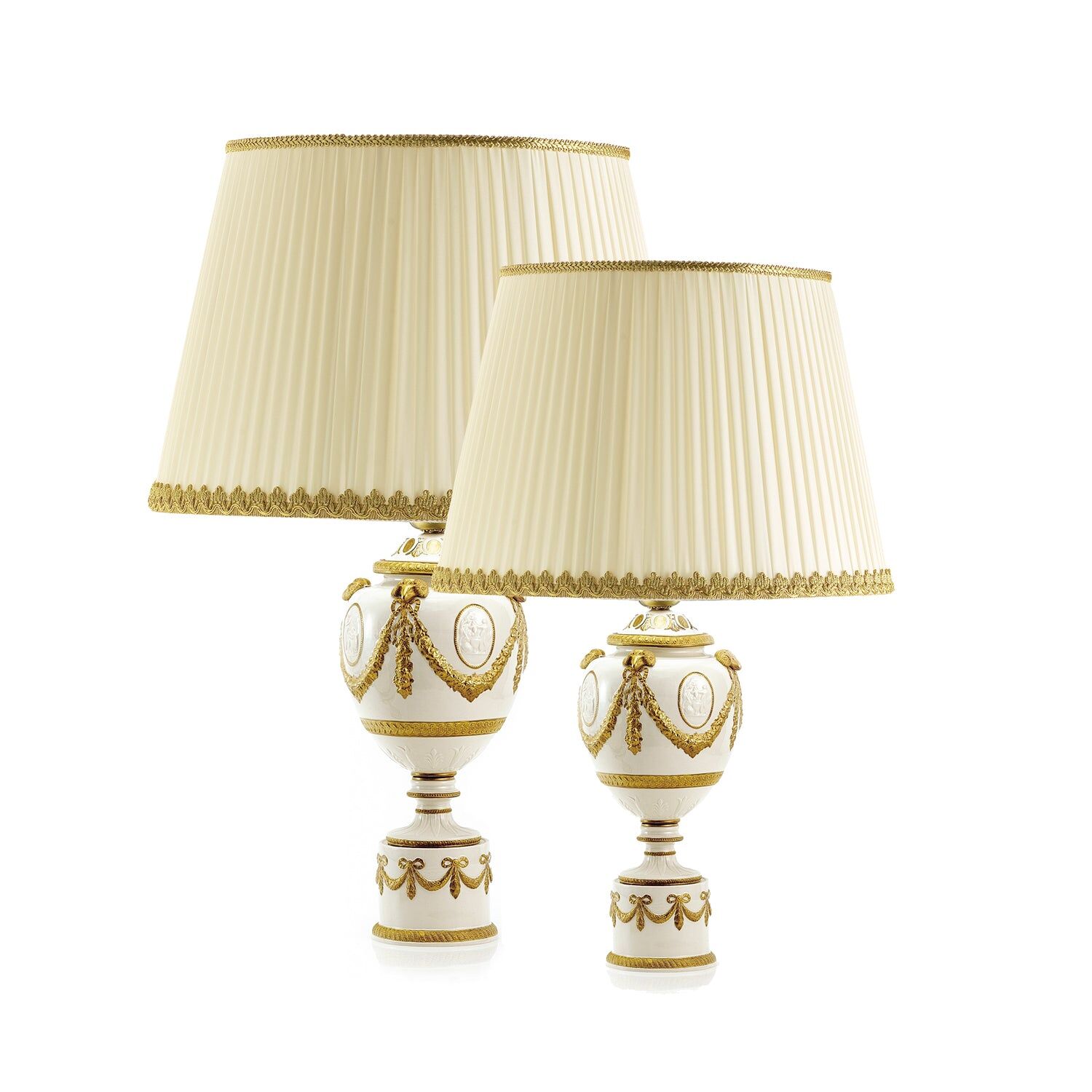 Настольная лампа Napoleon Small Table Lamp - White & Gold — Villari, кадр 3