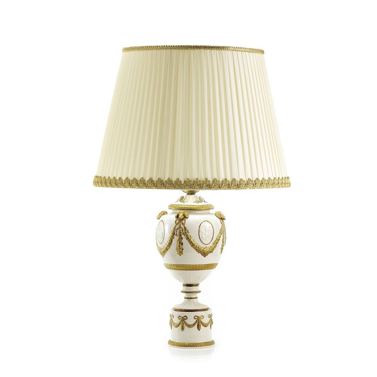 Table lamps Napoleon Table Lamp - White & Gold — Villari, collection Свет