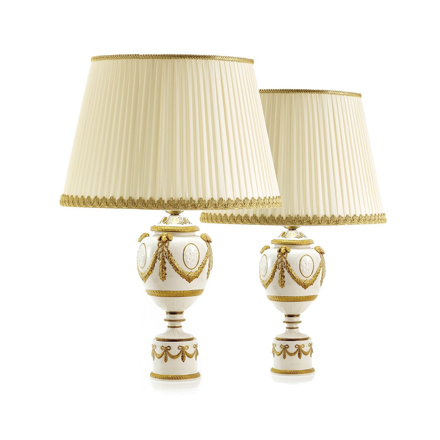 Настольная лампа Napoleon Table Lamp - White & Gold — Villari, кадр 4