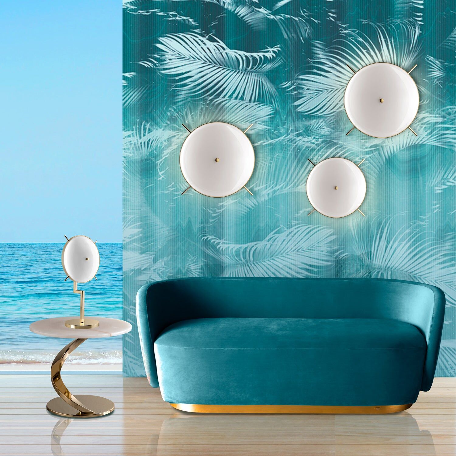 Настольная лампа Venusia Table Lamp - Gold — Villari, кадр 2